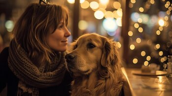 Propietarios de mascotas juegan un