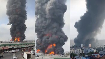 Incendio en central de abastos