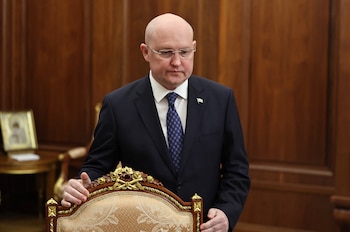 Mikhail Razvozhayev, gobernador impuesto por Putin en Crimea (Sputnik/Gavriil Grigorov/Pool via REUTERS)
