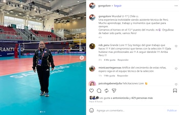 Lorena Góngora compartió en sus redes sociales las sensaciones que les dejó el Mundial Sub 17 de vóley con Perú.