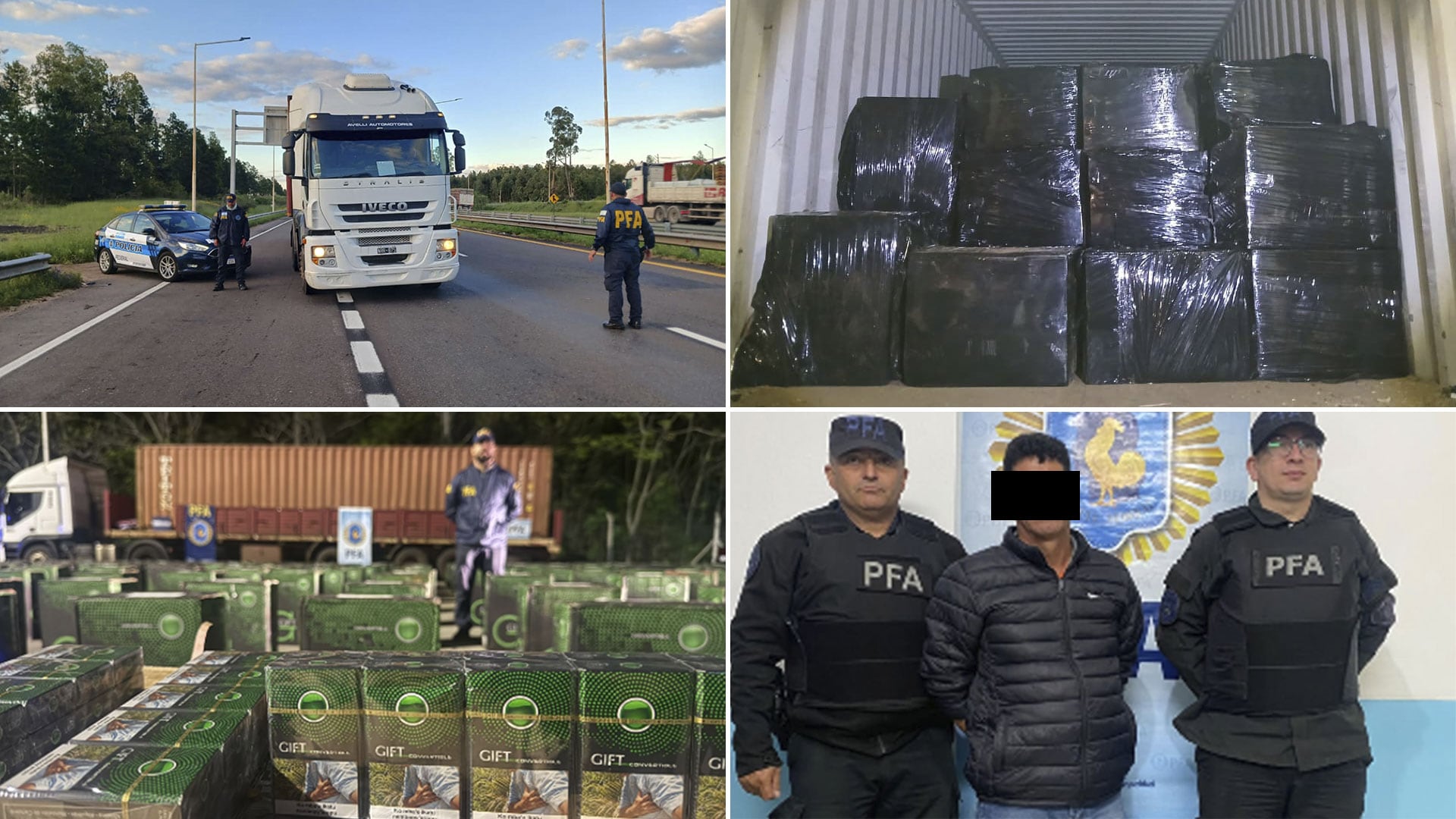 Interceptaron un camión con 300 mil atados de cigarrillos de contrabando valuados en más de 428 mil dólares: detuvieron al chofer
