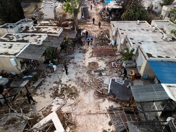 Vista aérea de los restos