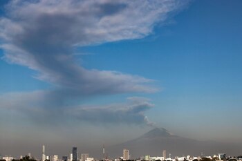 La caída de ceniza puede