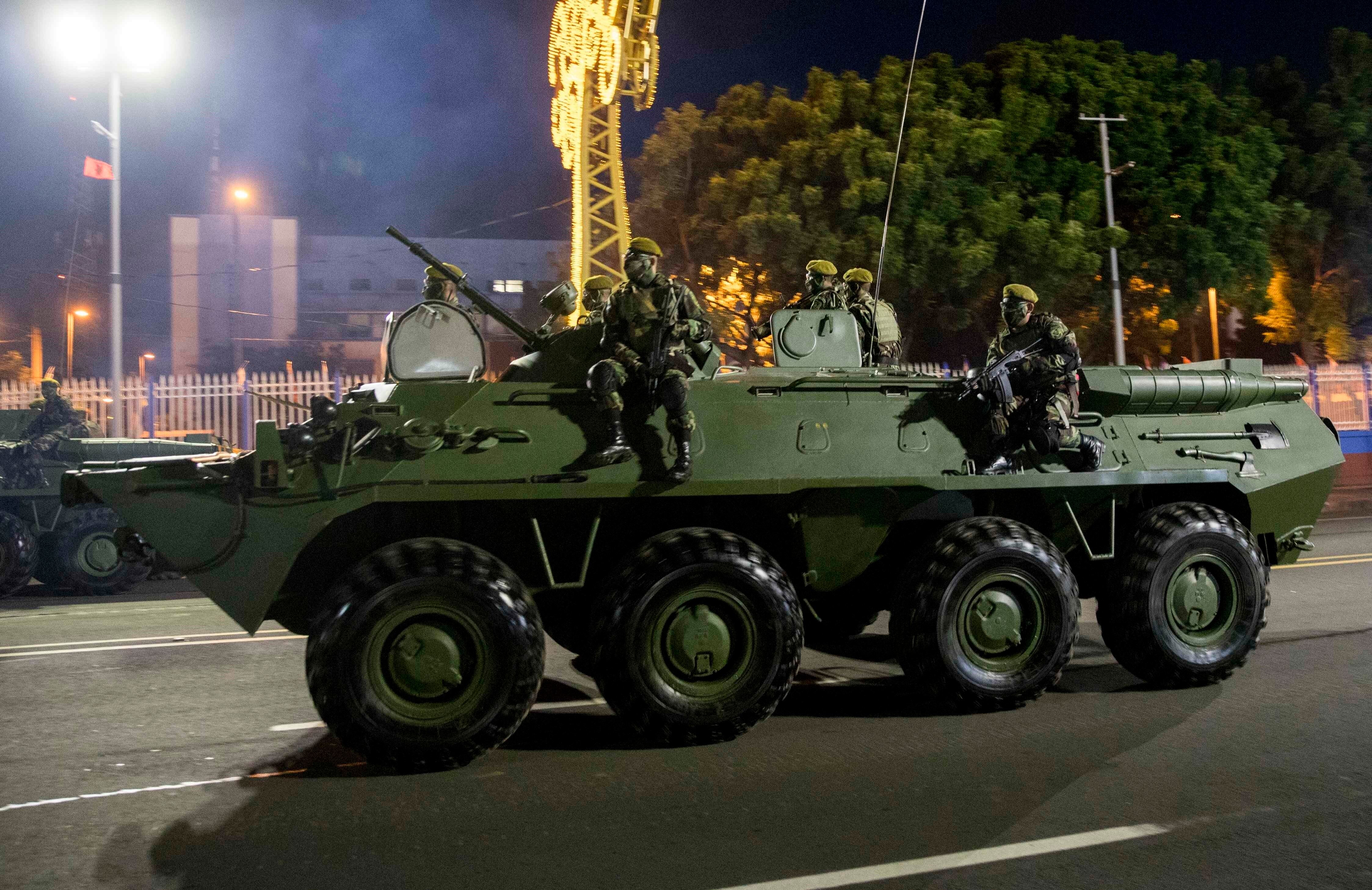 Soldados del Ejército de Nicaragua participan de un desfile militar en Managua (EFE/Jorge Torres/Archivo)