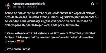Abelardo de la Espriella - crédito @ABDELAESPRIELLA/X