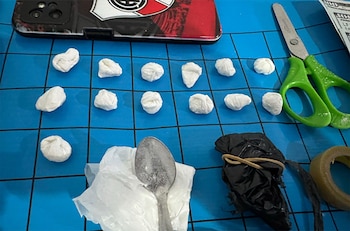 Los envoltorios de cocaína incautados