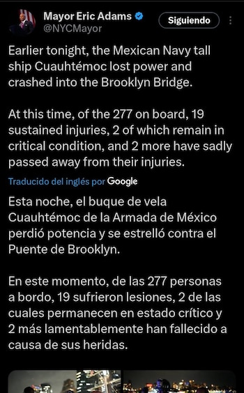 El alcalde de Nueva York