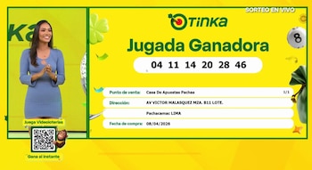 La Tinka del 8 de abril reventó el pozo: estos son los números y el ganador de más de S/12 millones. Captura: Amñerica Televisión.