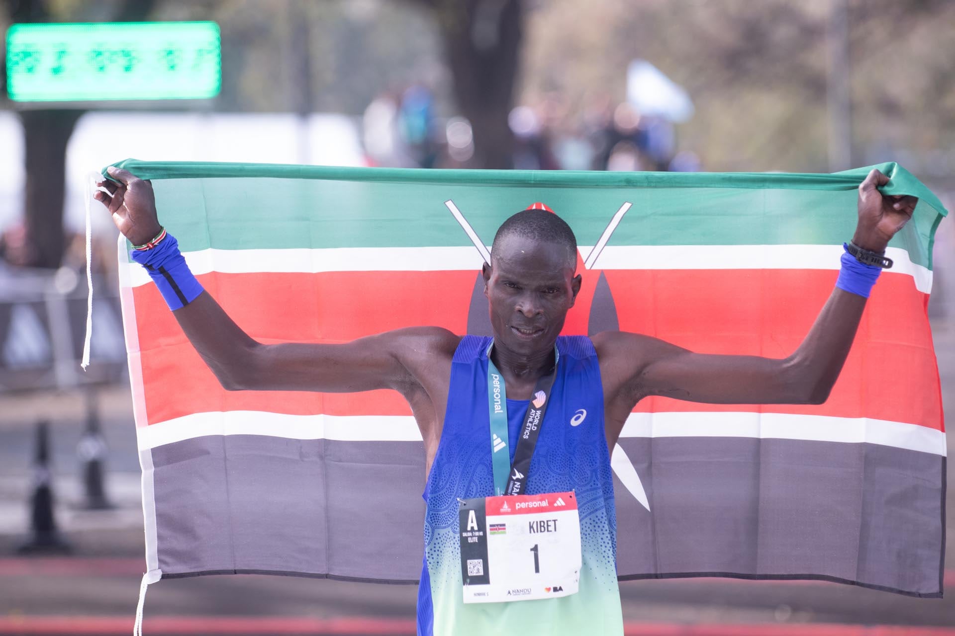 Bethwel Kibet Chumba llegó a Buenos Aires con la mejor marca personal entre los atletas de élite que participaron de la competencia