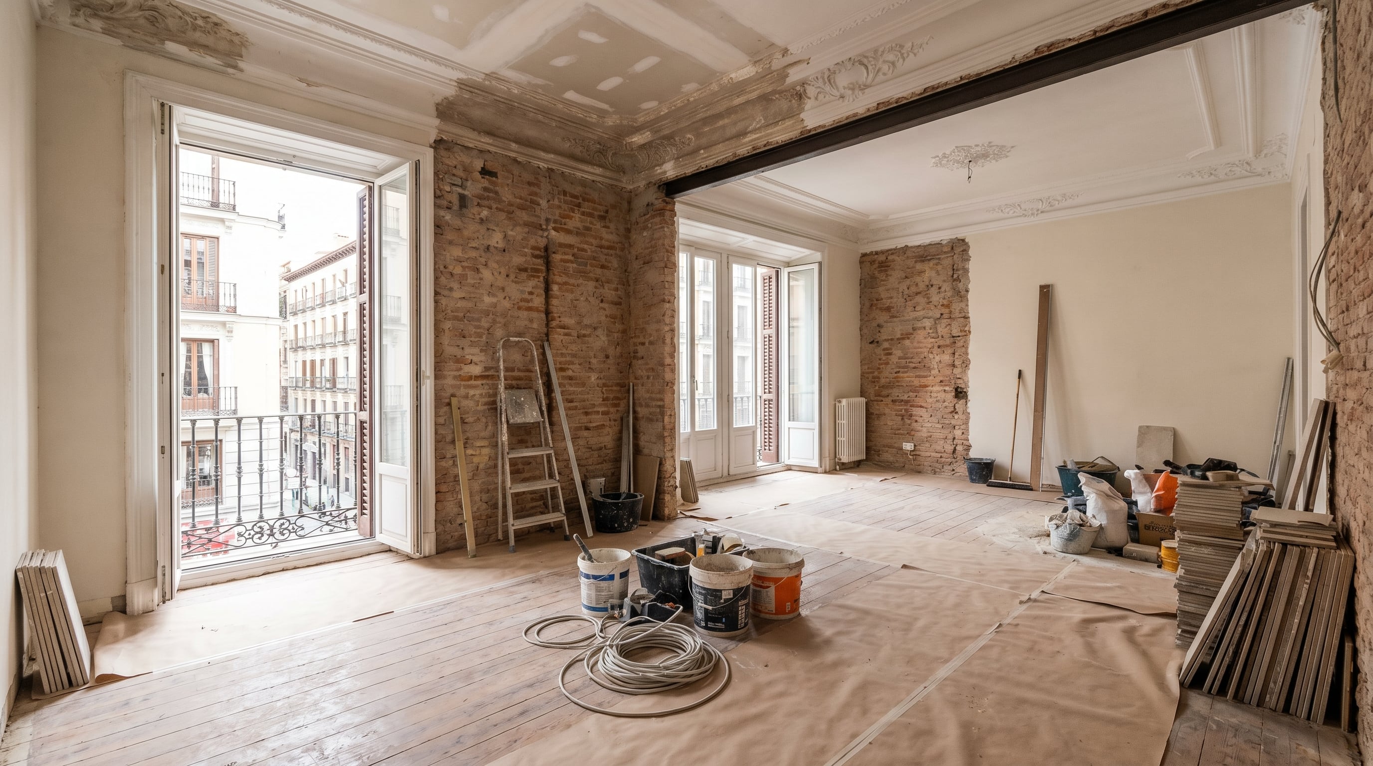 Un piso antiguo de Madrid en proceso de rehabilitación. (Imagen Ilustrativa Infobae)