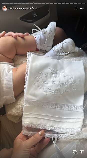 La conductora mostró parte del