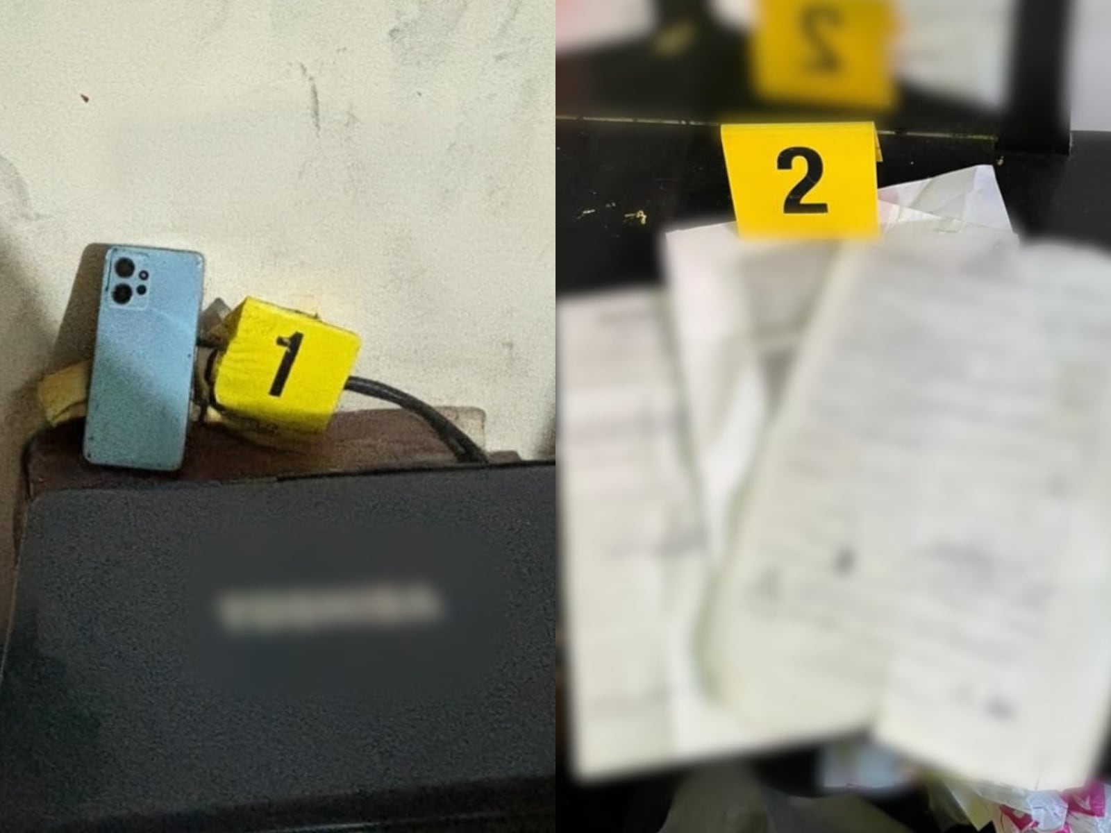 Peritos forenses incautaron un computador portátil y un teléfono celular para establecer si fueron usados para almacenar, producir o distribuir material de abuso sexual infantil- crédito Policía Nacional