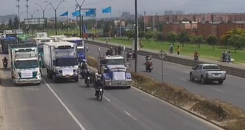 El paro camionero contra el