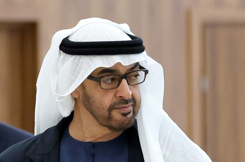 La agencia estatal WAM informó que las partes abordaron el desarrollo de las relaciones bilaterales. (REUTERS/Maxim Shemetov/Pool)