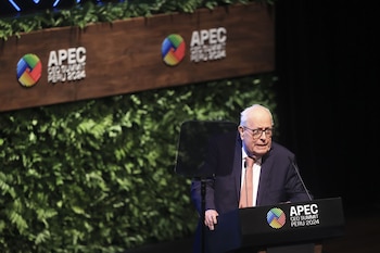 Presidente del Banco Central de Reserva, Julio Velarde, en la inauguración del CEO Summit APEC 2024