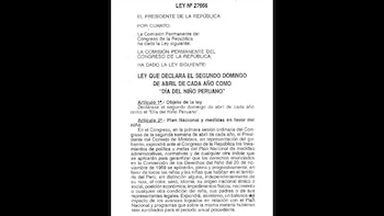 Ley 27666 que decretó que