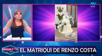 Renzo Costa ya no está soltero: se casó con Thalía Alva y Magaly revela cuándo será la boda religiosa. Captura: Magaly TV La Firme.