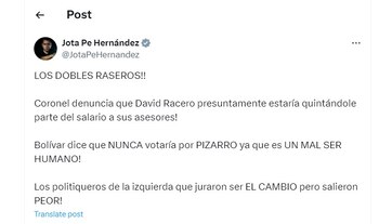 Jota Pe Hernández menciona la