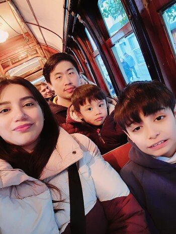 Junto a su segundo marido