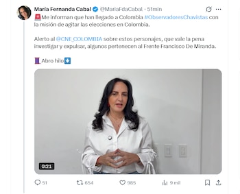 María Fernanda Cabal en X