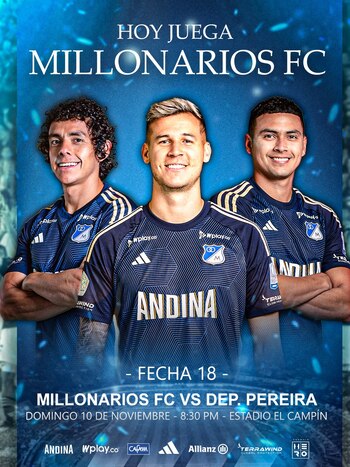 Millonarios FC busca terminar entre los dos primeros equipos de la tabla de posiciones - crédito Millonarios FC