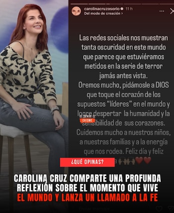 Carolina Cruz dejó un mensaje