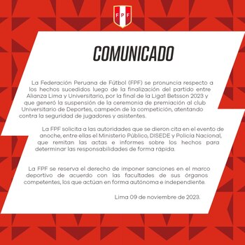 La Federación Peruana de Fútbol