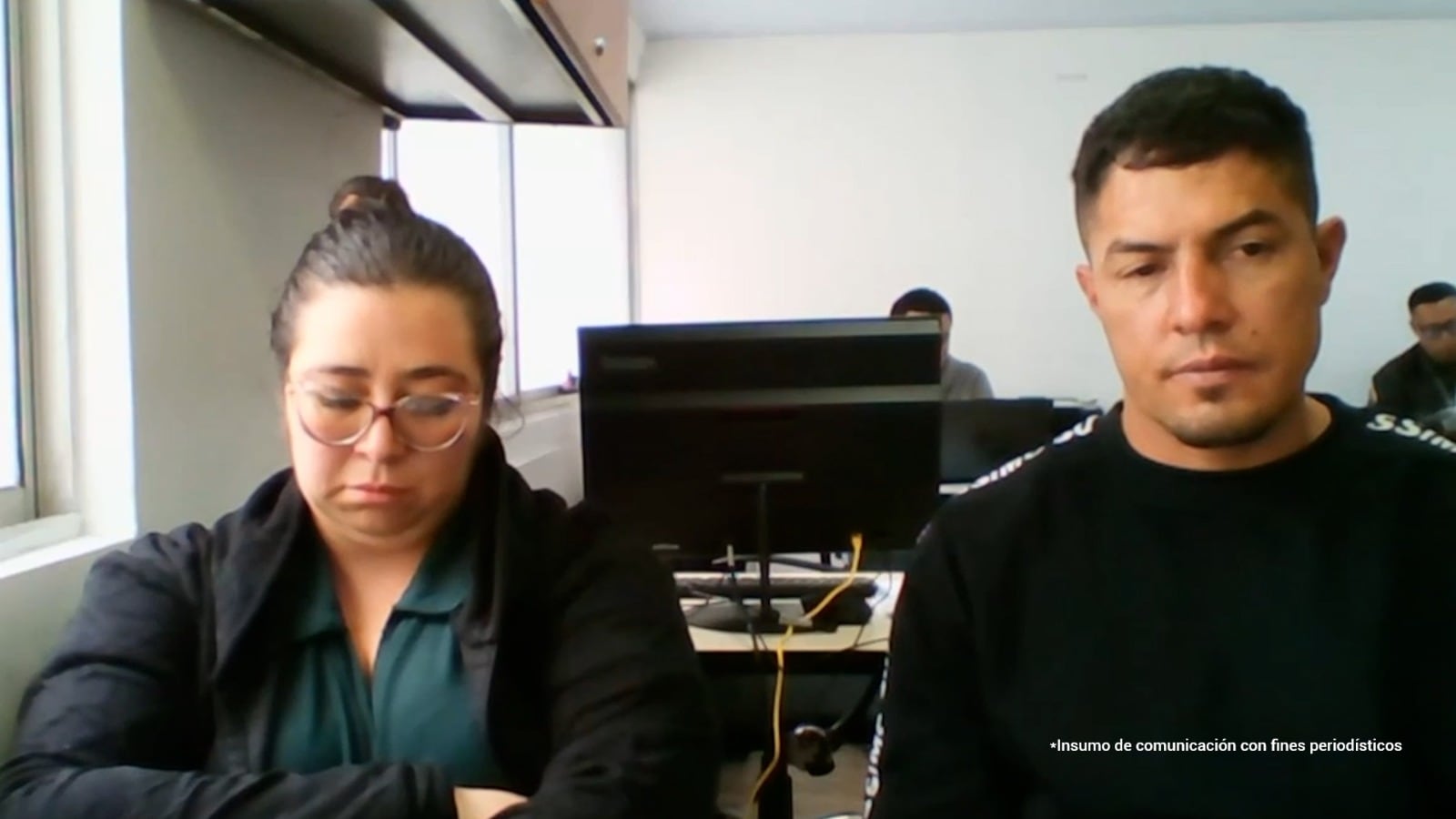 Karen Dayana Díaz Rivera y Hernán Darío Cano González, como posibles responsables de la desaparición forzada de un taxista en Bogotá - crédito Fiscalía General de la Nación