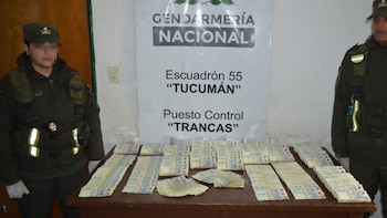 Gendarmería secuestró casi 160 millones de pesos que llevaba un pasajero en un colectivo en Tucumán