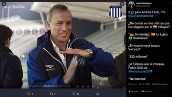 Andrés Fassi, presidente de Talleres