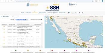 Reporte vespertino del Sismológico Nacional