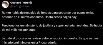 El presidente denunció un presunto