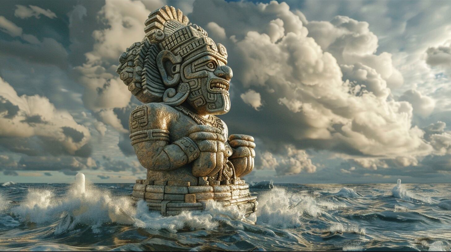 artefacto submarino, cultura maya, hallazgo arqueológico, Chaac en el agua, historia antigua, escultura marina, patrimonio cultural - (Imagen Ilustrativa Infobae)