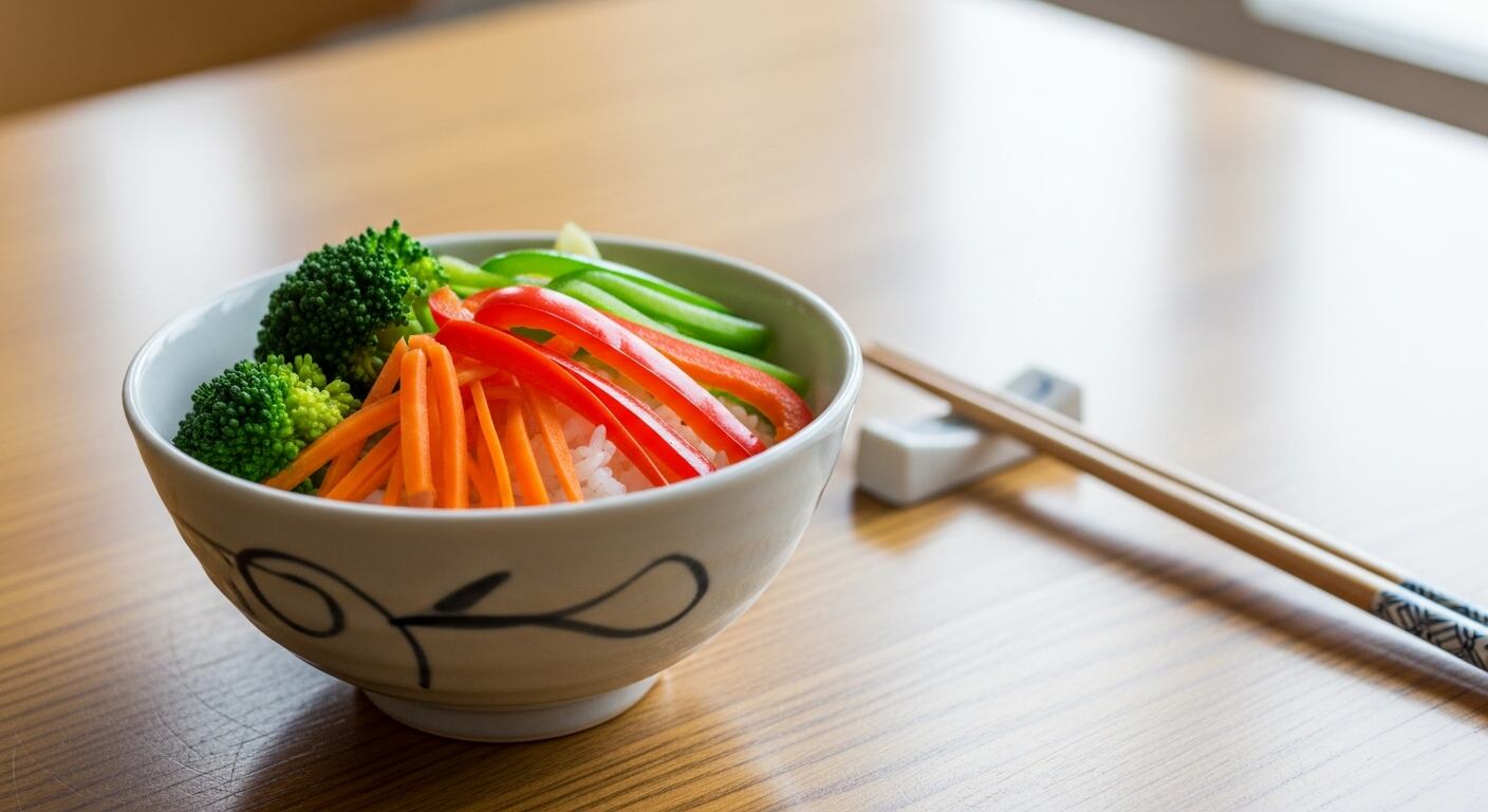 La alimentación japonesa prioriza pescado, vegetales, soja, arroz, sopa de miso y legumbres(Imagen Ilustrativa Infobae)