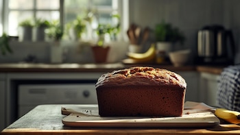 Receta de budín de almendras y banana, rápida y fácil