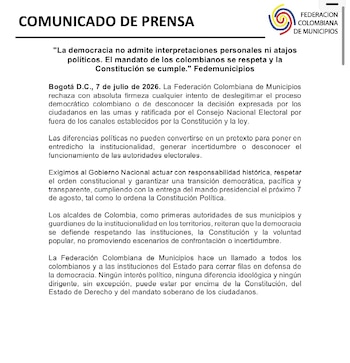 Federación Colombiana de Municipios - crédito Federación Colombiana de Municipios