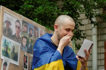 Un prisionero de guerra ucraniano