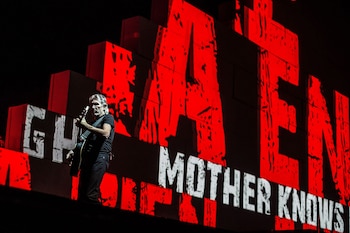 Roger Waters, en el Wembley Arena de Londres, durante una puesta de The Wall, en 2013 (Shutterstock)