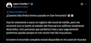 El periodista detalló lo sucedido en Cali a través de sus redes sociales y con la gente-crédito @juanccortesd/X