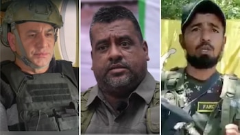 ‘Araña’, ‘Muñeca’ y ‘Mocho Olmedo’ enfrentan extradición a Estados Unidos, tras permanecer vinculados a procesos de diálogo con el Gobierno y contar con concepto favorable de la Corte Suprema de Justicia. - crédito Policía, Colombia+20