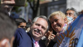 Alberto Fernández, después del acto