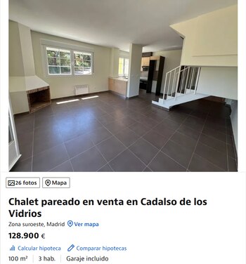 Chalet en venta en Cadalso