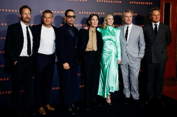 Christopher Nolan fue clave al crear una dinámica que potenció la colaboración y creatividad entre Matt Damon, Cillian Murphy y el resto del elenco (REUTERS/Sarah Meyssonnier)