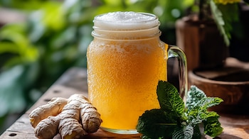 Cerveza de jengibre, refrescante y