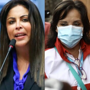 Patricia Chirinos y Dina Boluarte.