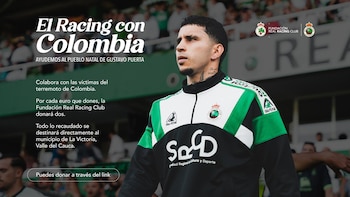 La Fundación del Racing de Santander donará dos euros a Colombia por cada uno que aporte la afición
