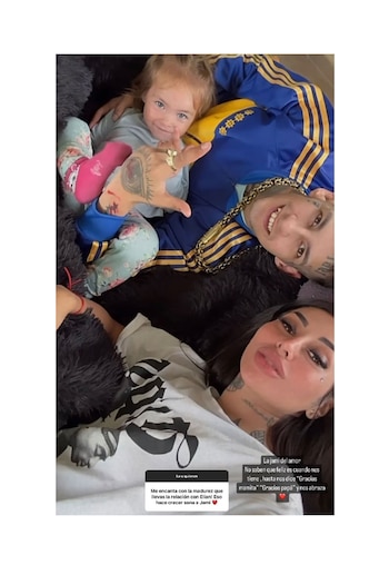 Tamara Báez junto con L-Gante