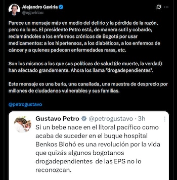 Alejandro Gaviria - crédito @agaviriau/X