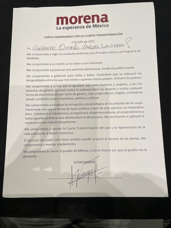 La carta compromiso con la