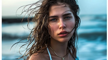 El pelo suelto con ondas